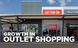 Outlet shopping is in