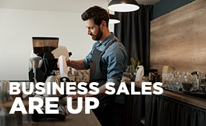 Business sales are up